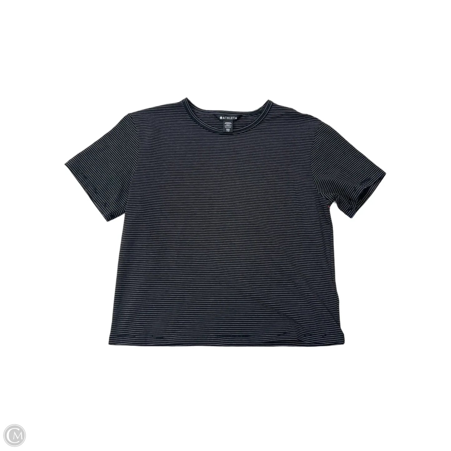 Athletic Top Short Sleeve By Athleta In Striped Pattern, Size: Xxs