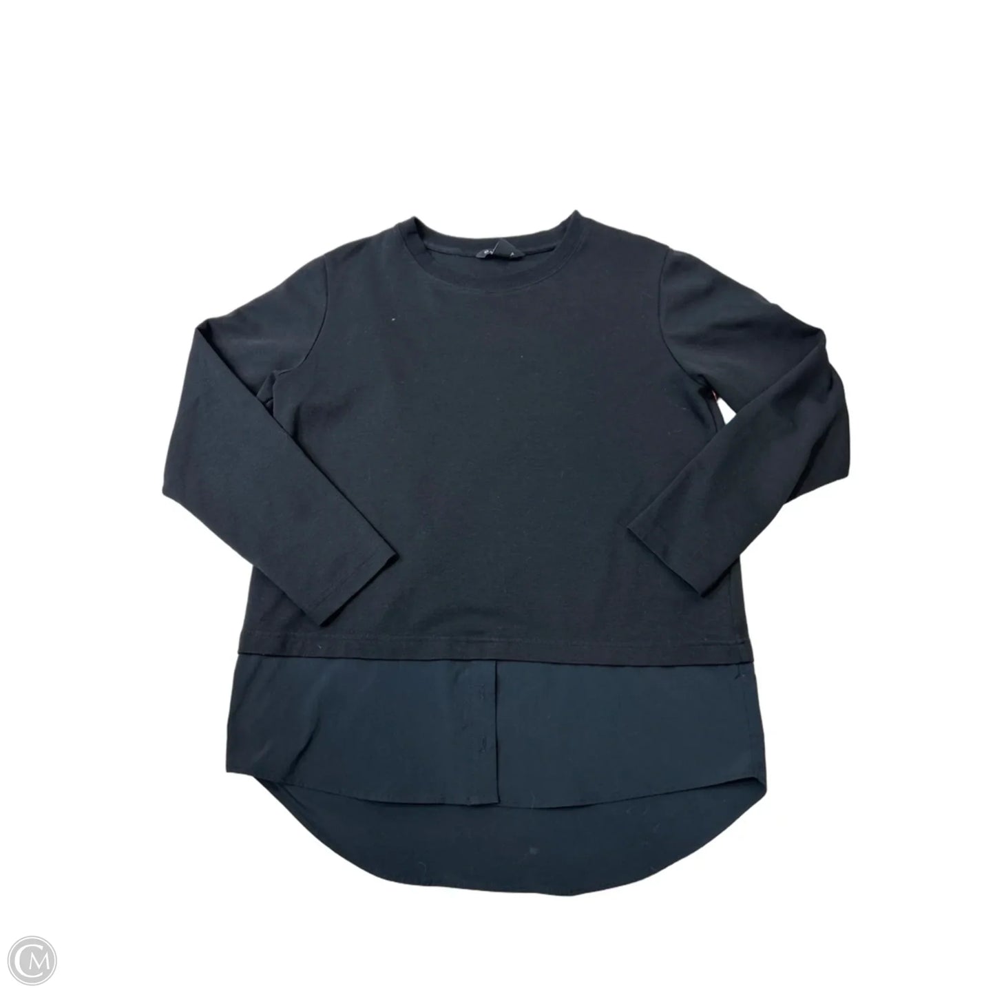 Athletic Top Long Sleeve Crewneck By Athleta In Black, Size: M