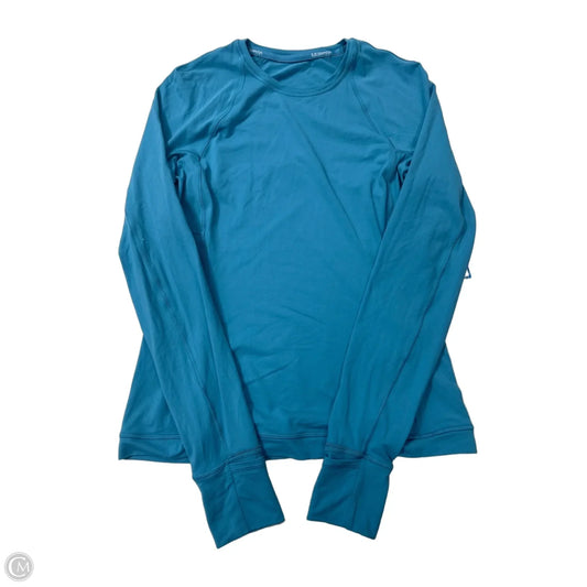 Athletic Top Long Sleeve Crewneck By Lululemon In Blue, Size: M