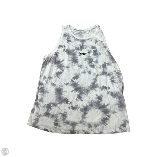 Athletic Tank Top By Nike Apparel In Grey & White, Size: Xl