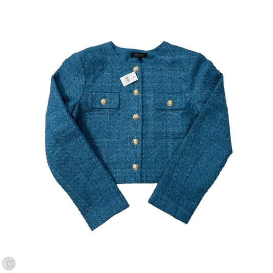 Blazer By Ann Taylor In Blue & Gold, Size: S