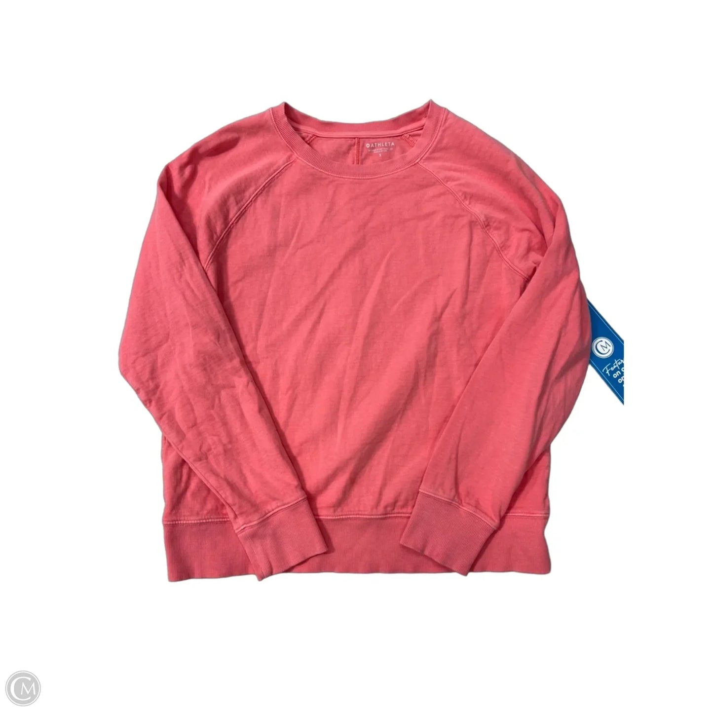 Athletic Top Long Sleeve Crewneck By Athleta In Coral, Size: S