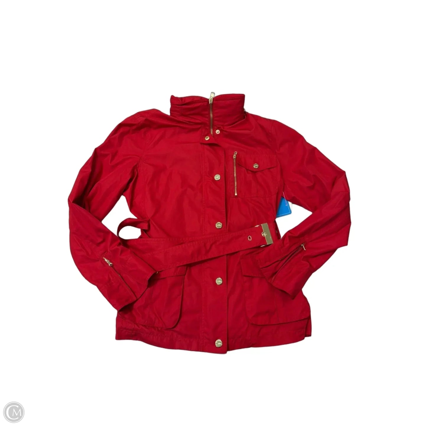 Jacket Windbreaker By Lauren By Ralph Lauren In Red, Size: L