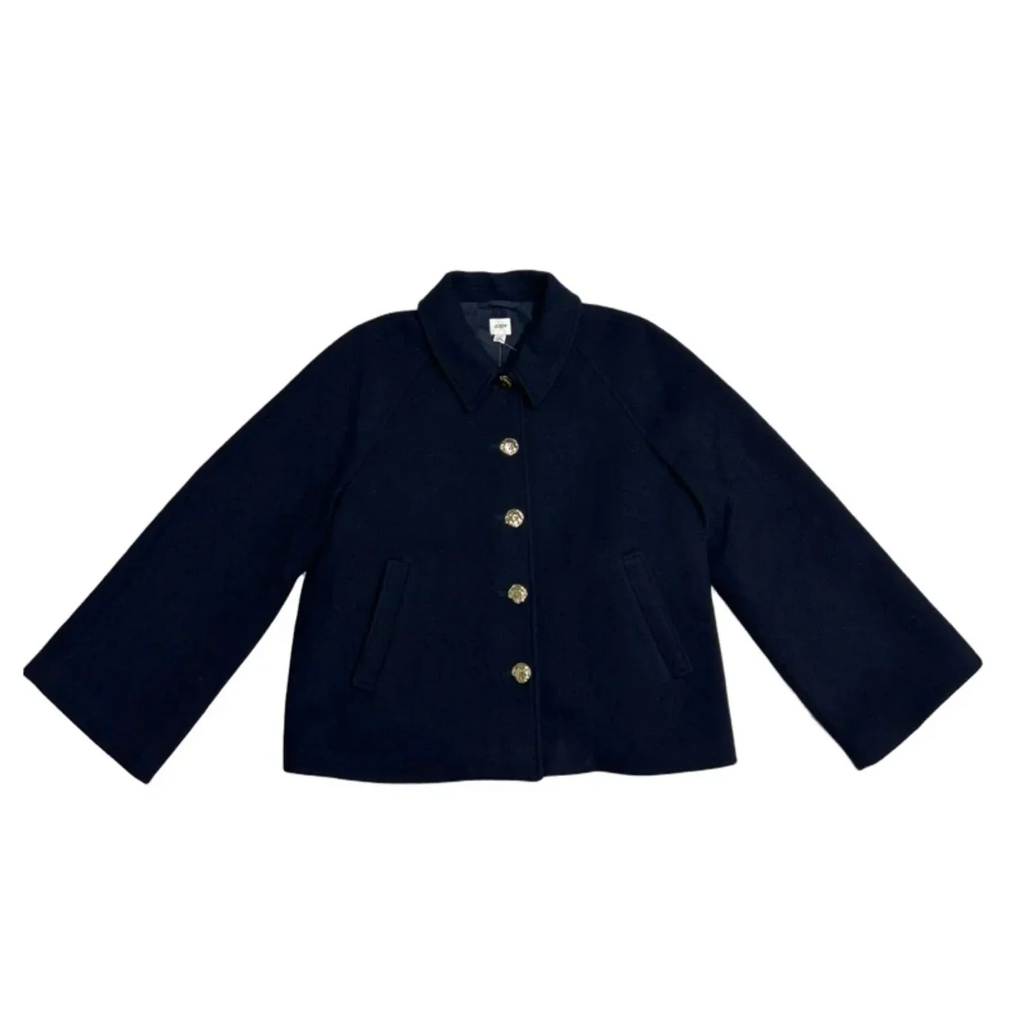 New! Coat Peacoat By J. Crew In Navy, Size: M