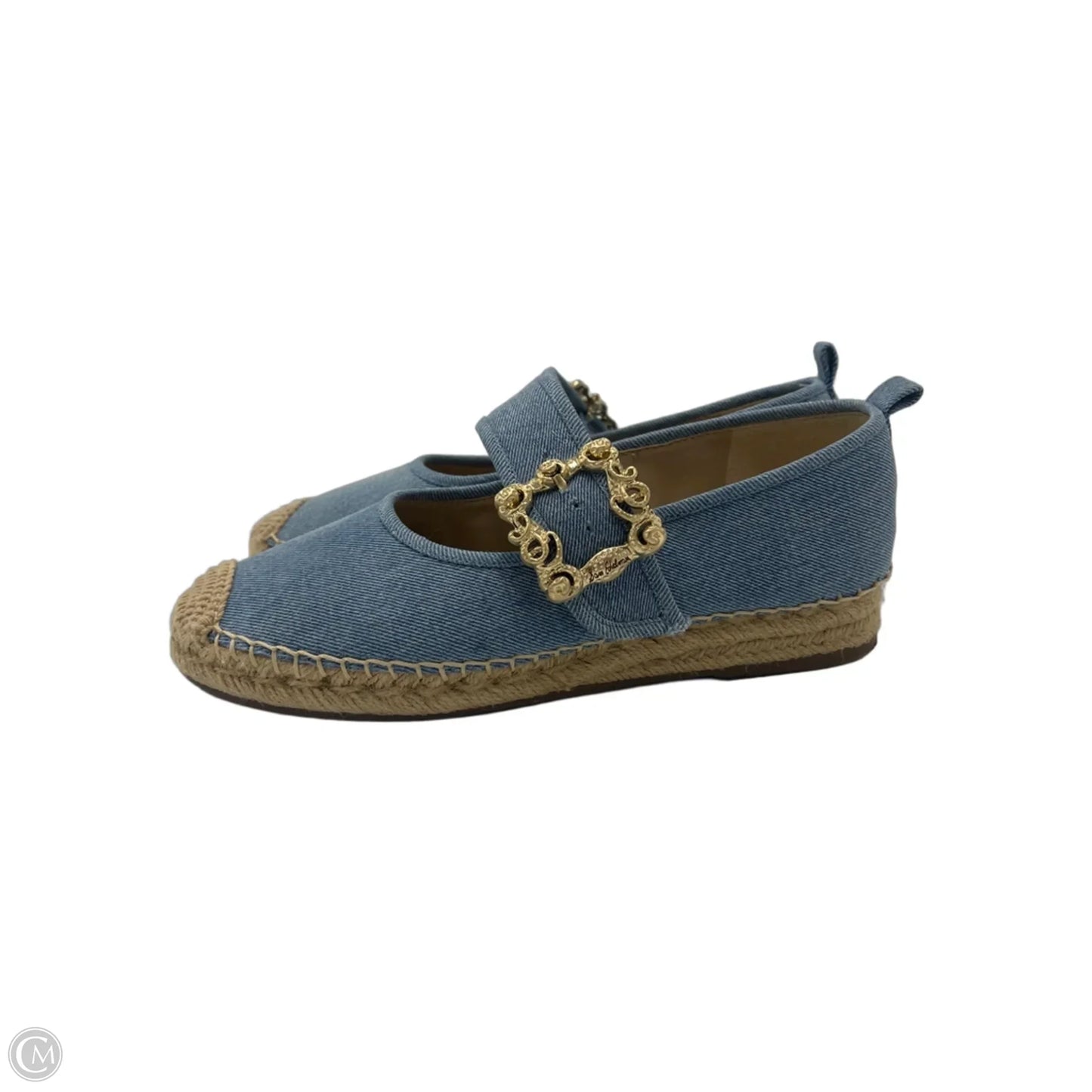 Sandals Flats By Sam Edelman In Blue & Gold, Size: 8