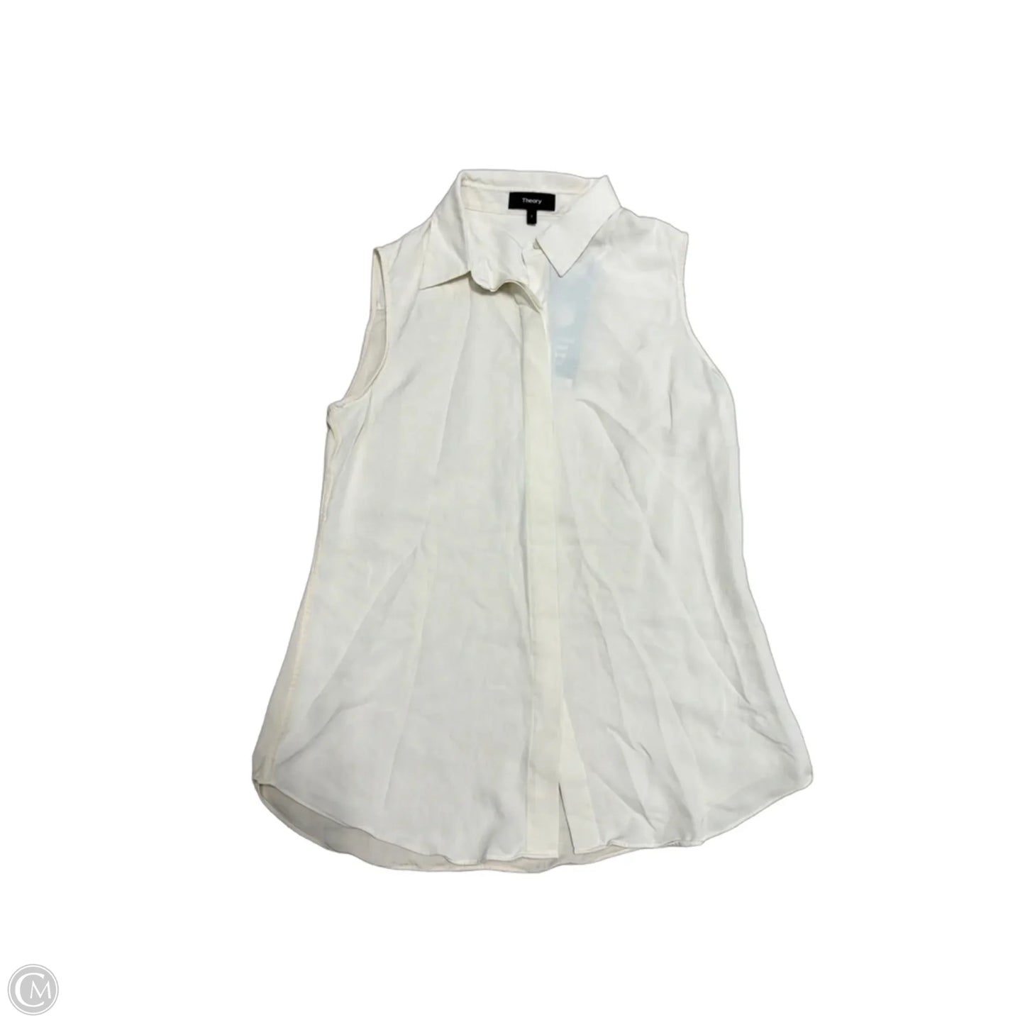 Top Sleeveless By Theory In White, Size: S