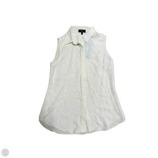 Top Sleeveless By Theory In White, Size: S