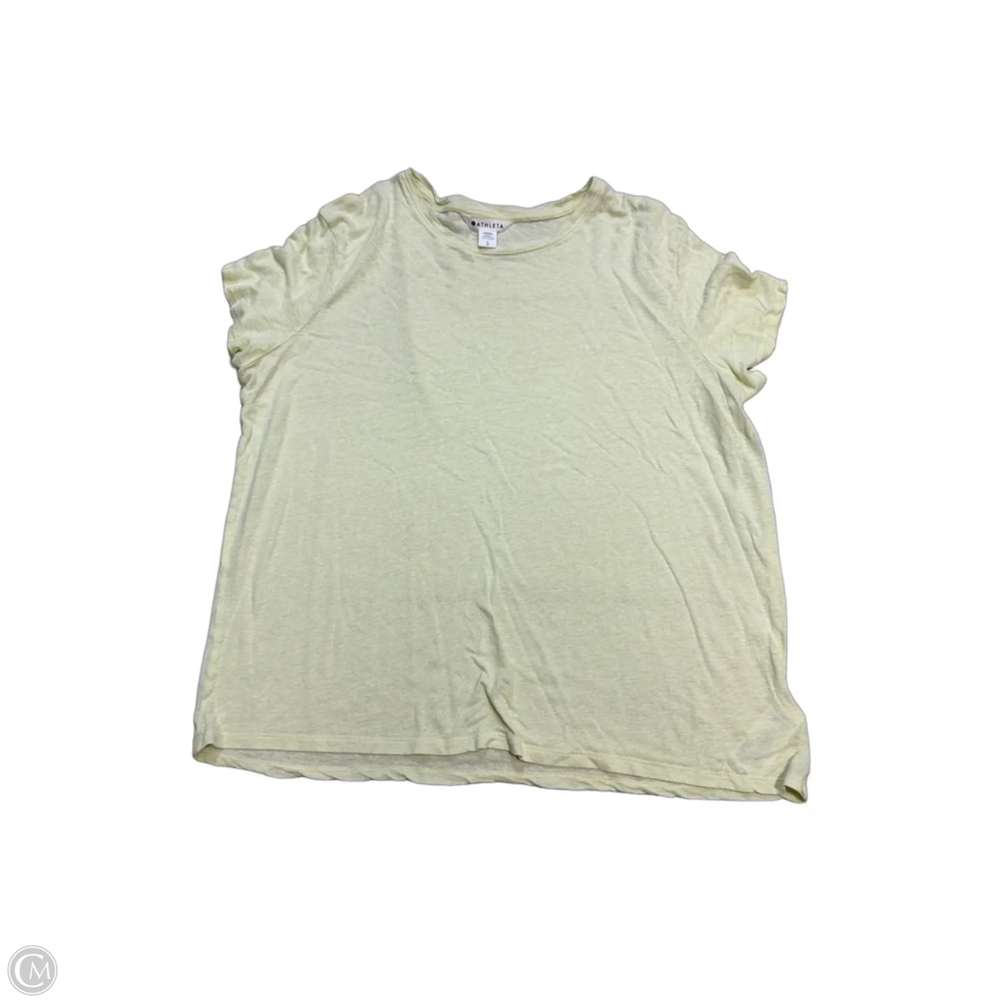 Athletic Top Short Sleeve By Athleta In Green, Size: L