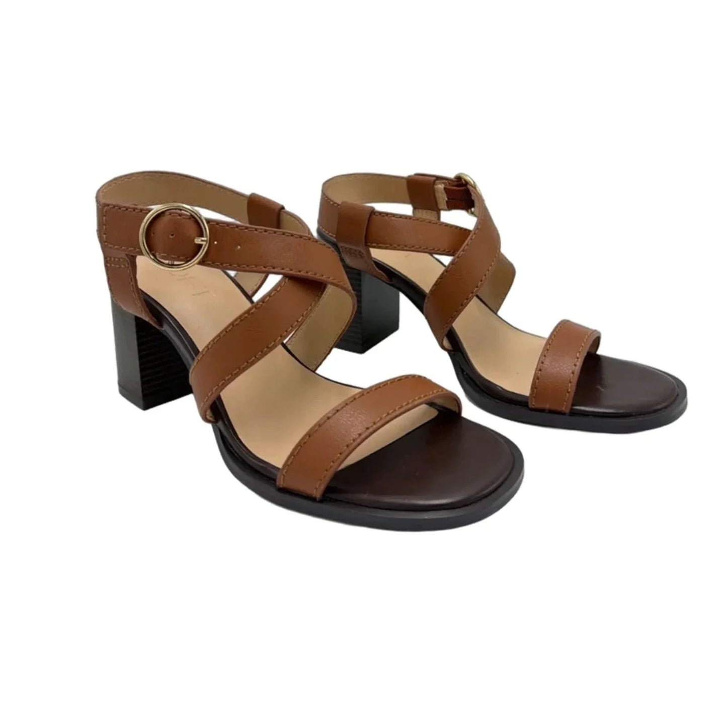 Shoes Heels Block By Loft In Brown, Size: 6.5