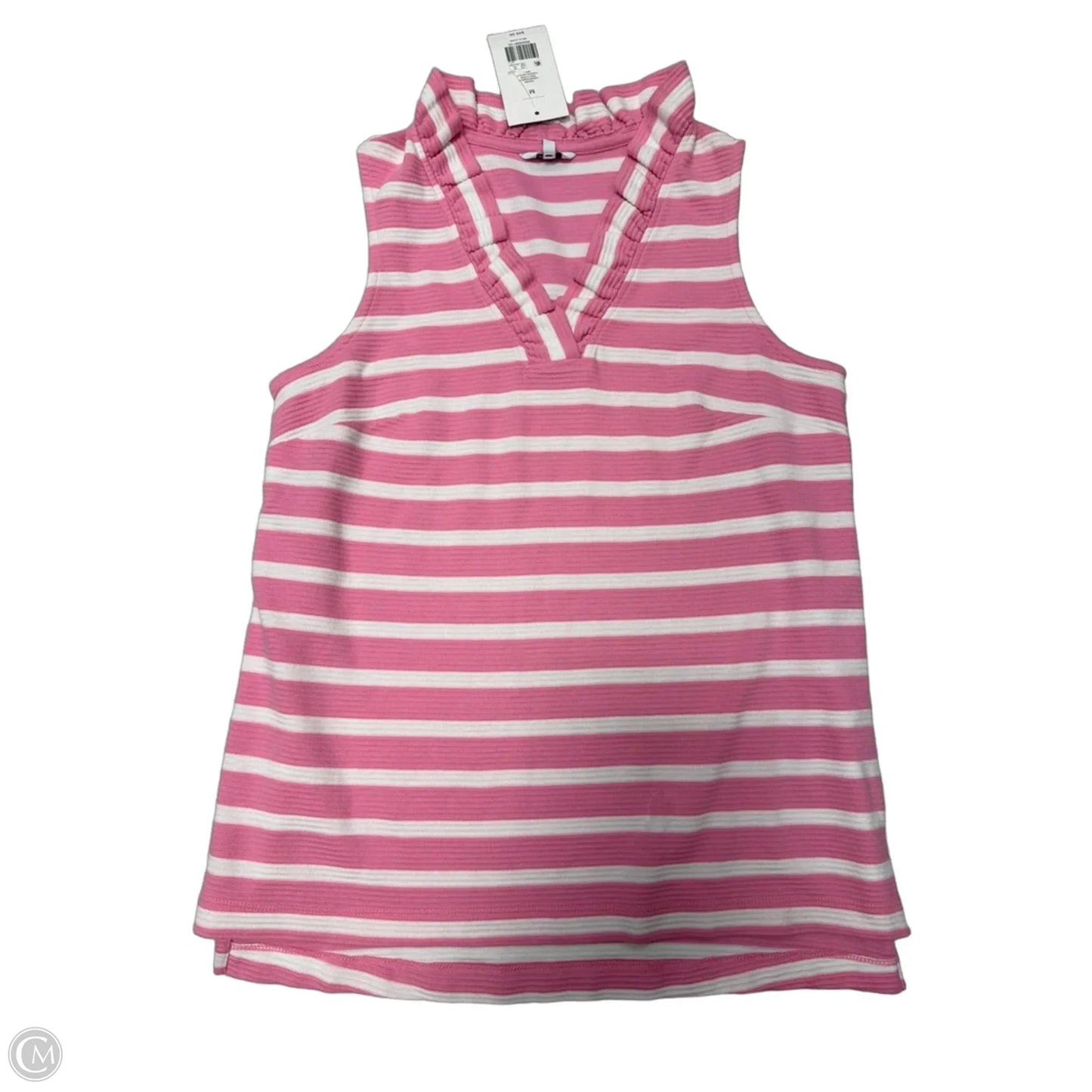 New! Top Sleeveless By Crown And Ivy In Pink & White, Size: M