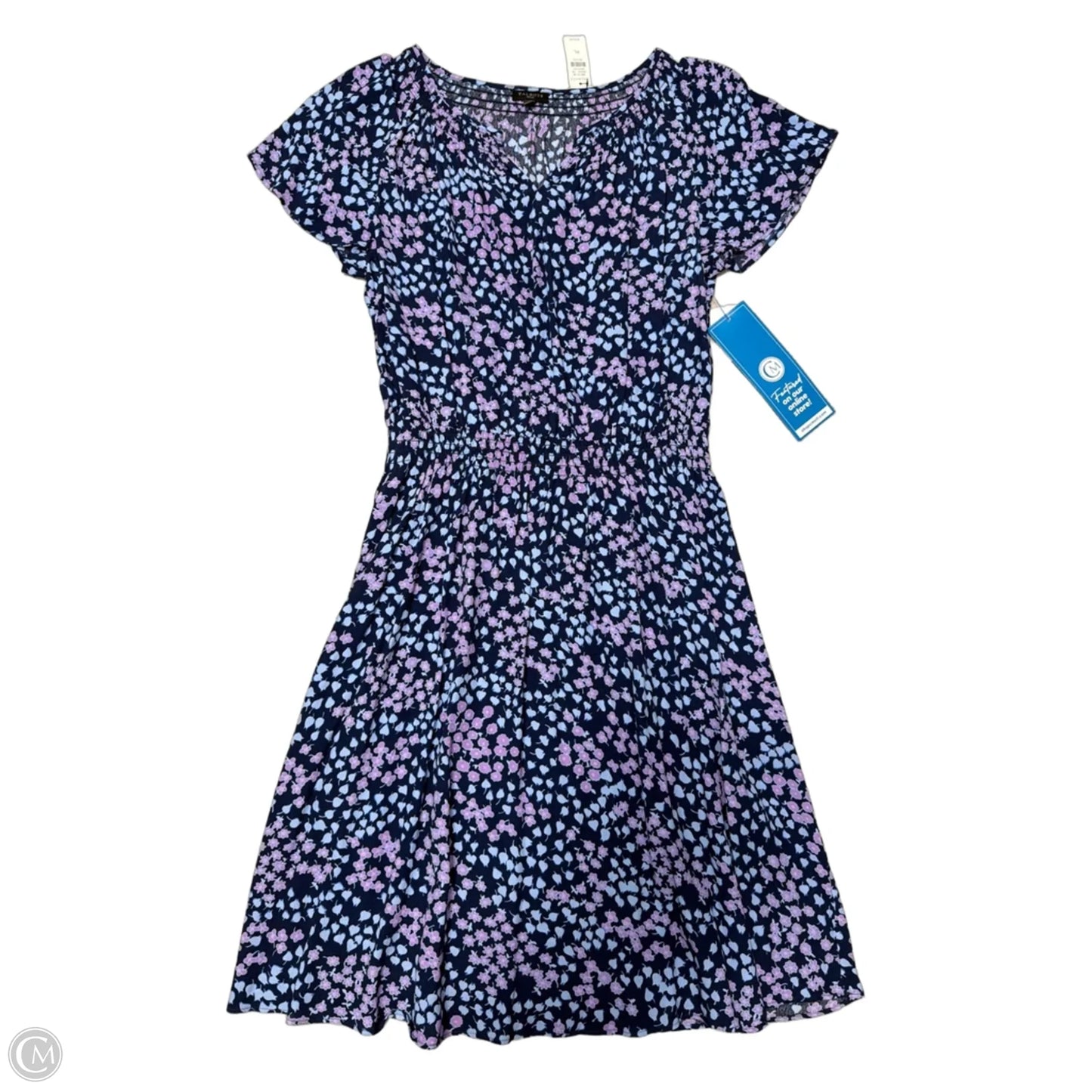 New! Dress Casual Midi By Talbots In Blue & Purple, Size: Lp