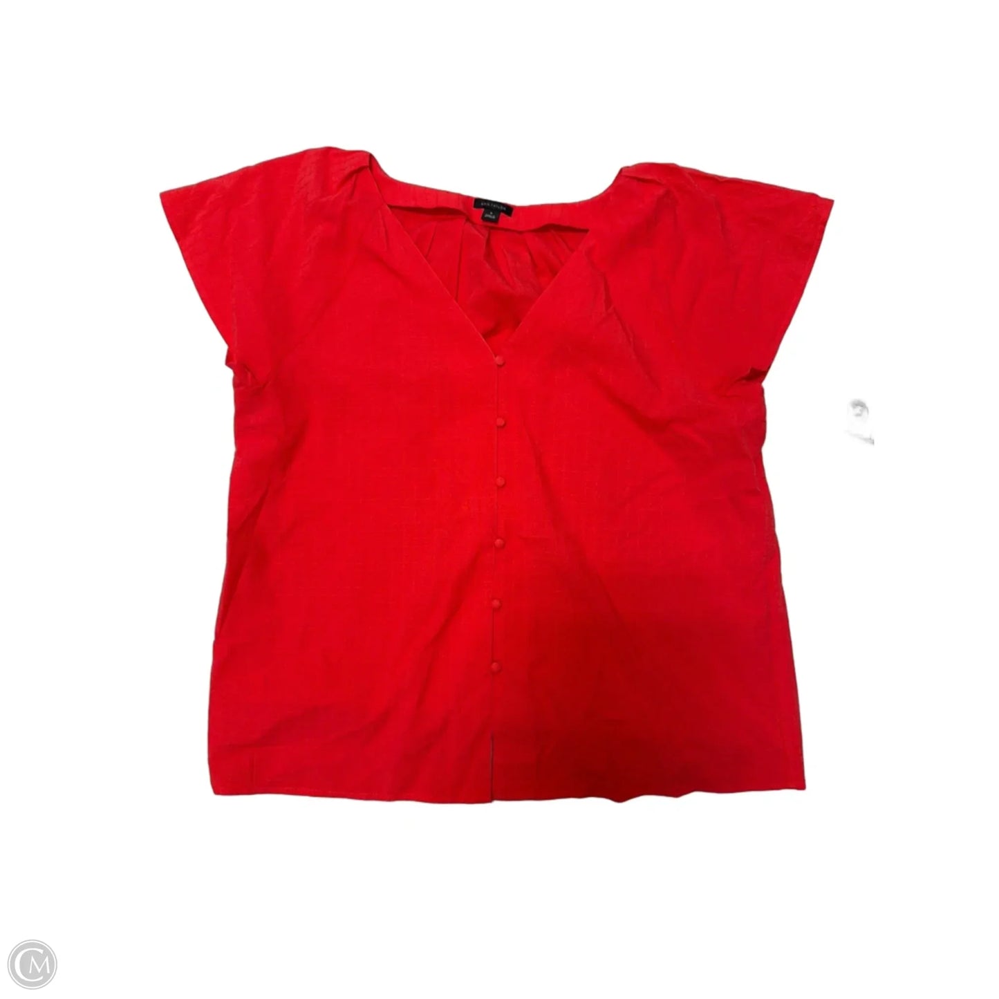 Top Short Sleeve By Ann Taylor In Red, Size: M