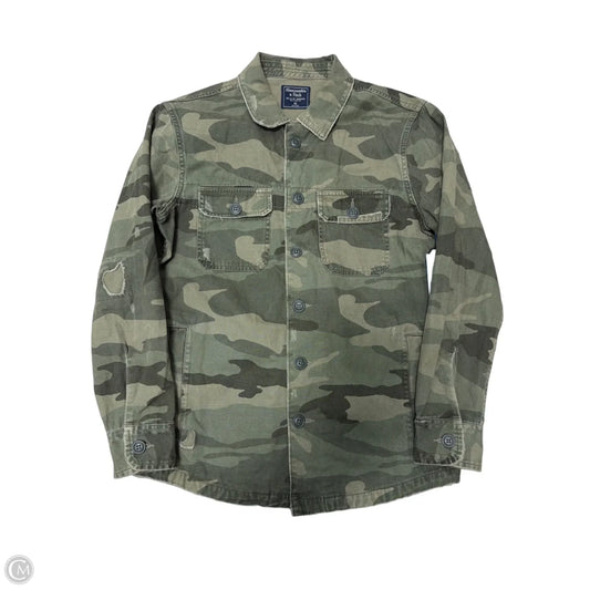 Jacket Shirt By Abercrombie And Fitch In Camouflage Print, Size: Xs