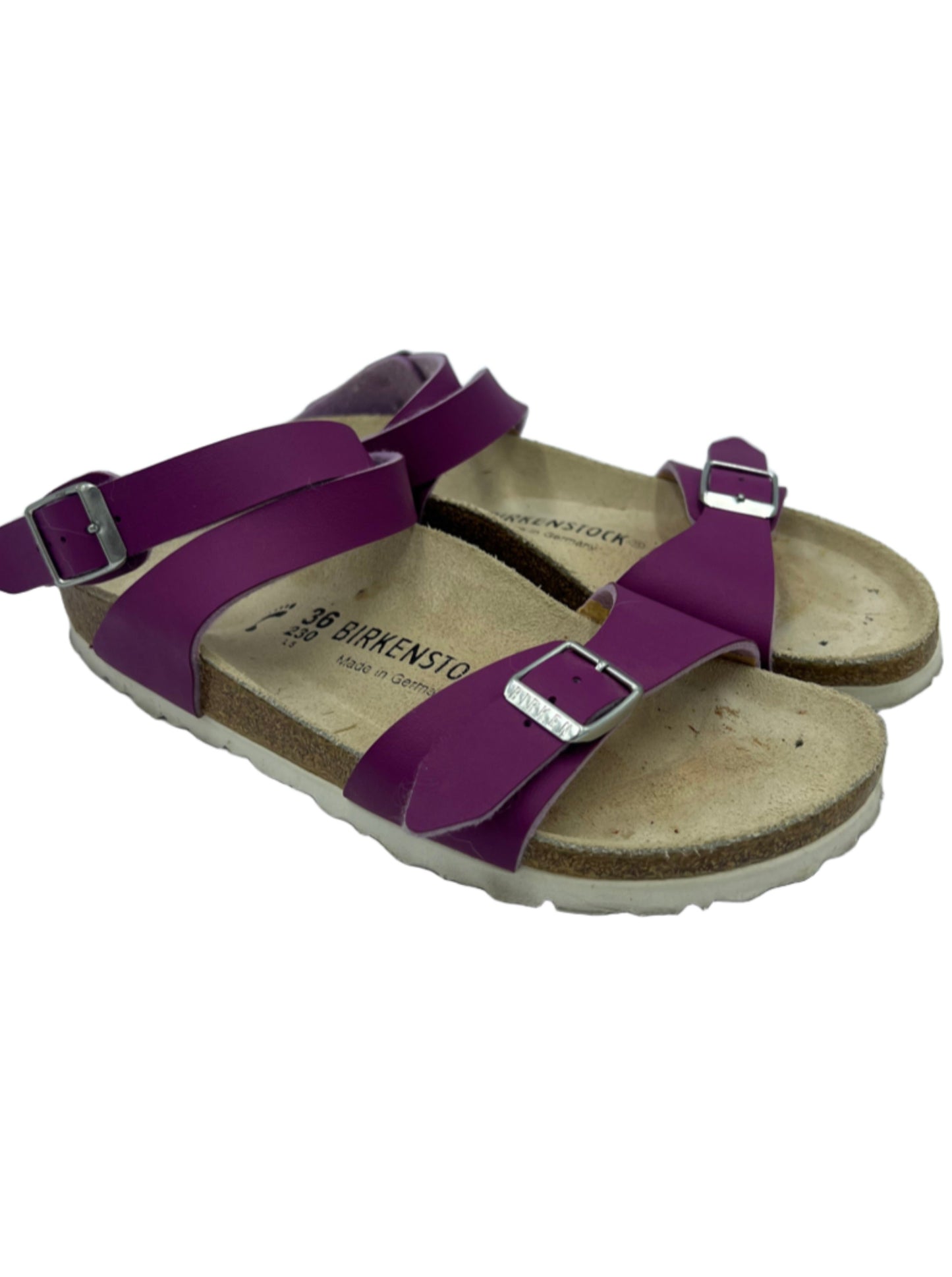 Purple Shoes Designer Birkenstock, Size 6