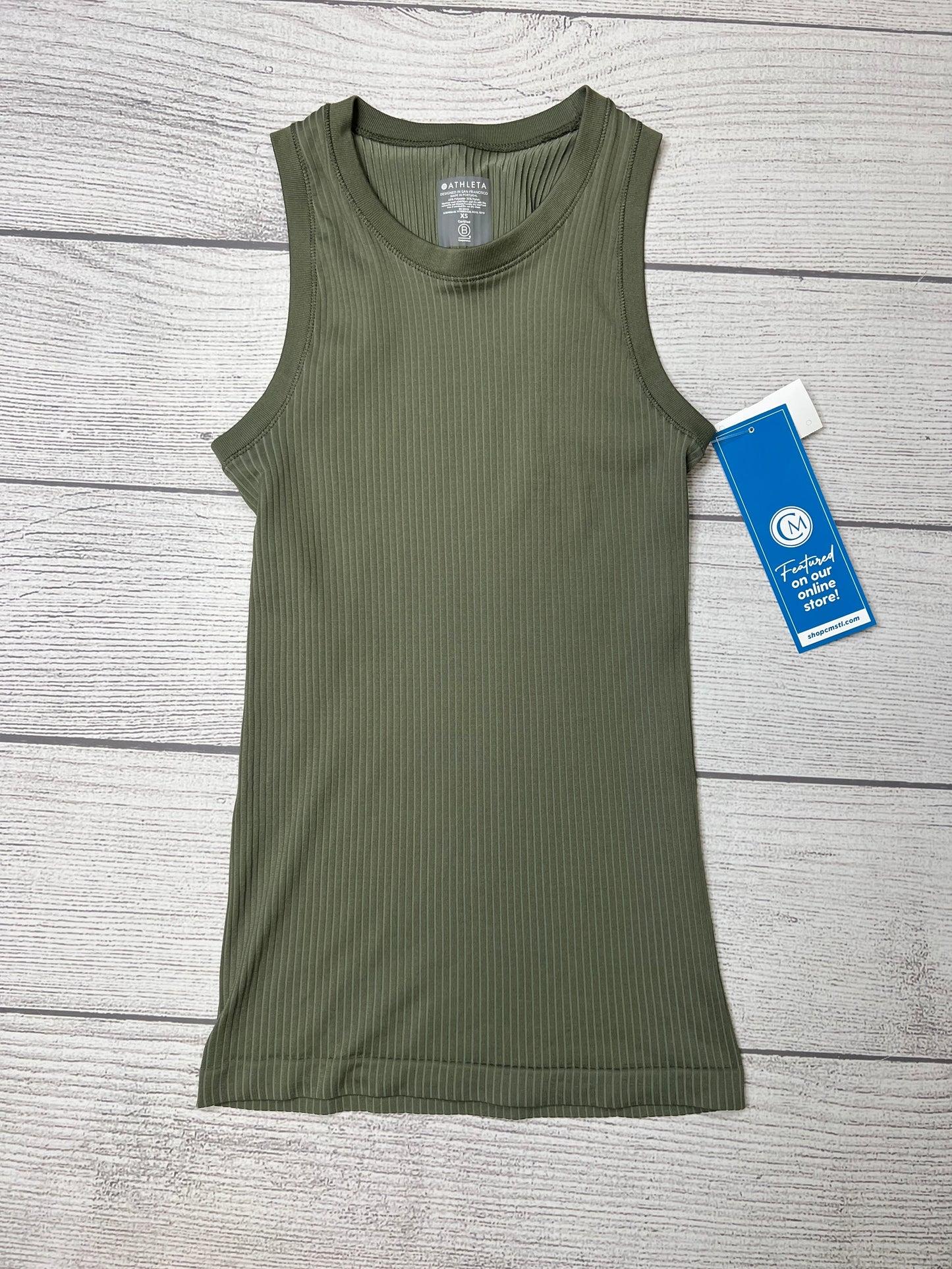 Green Athletic Tank Top Athleta, Size Xs