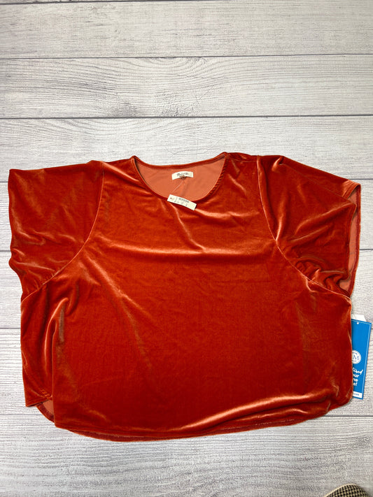 Orange Top Short Sleeve Madewell, Size 3x