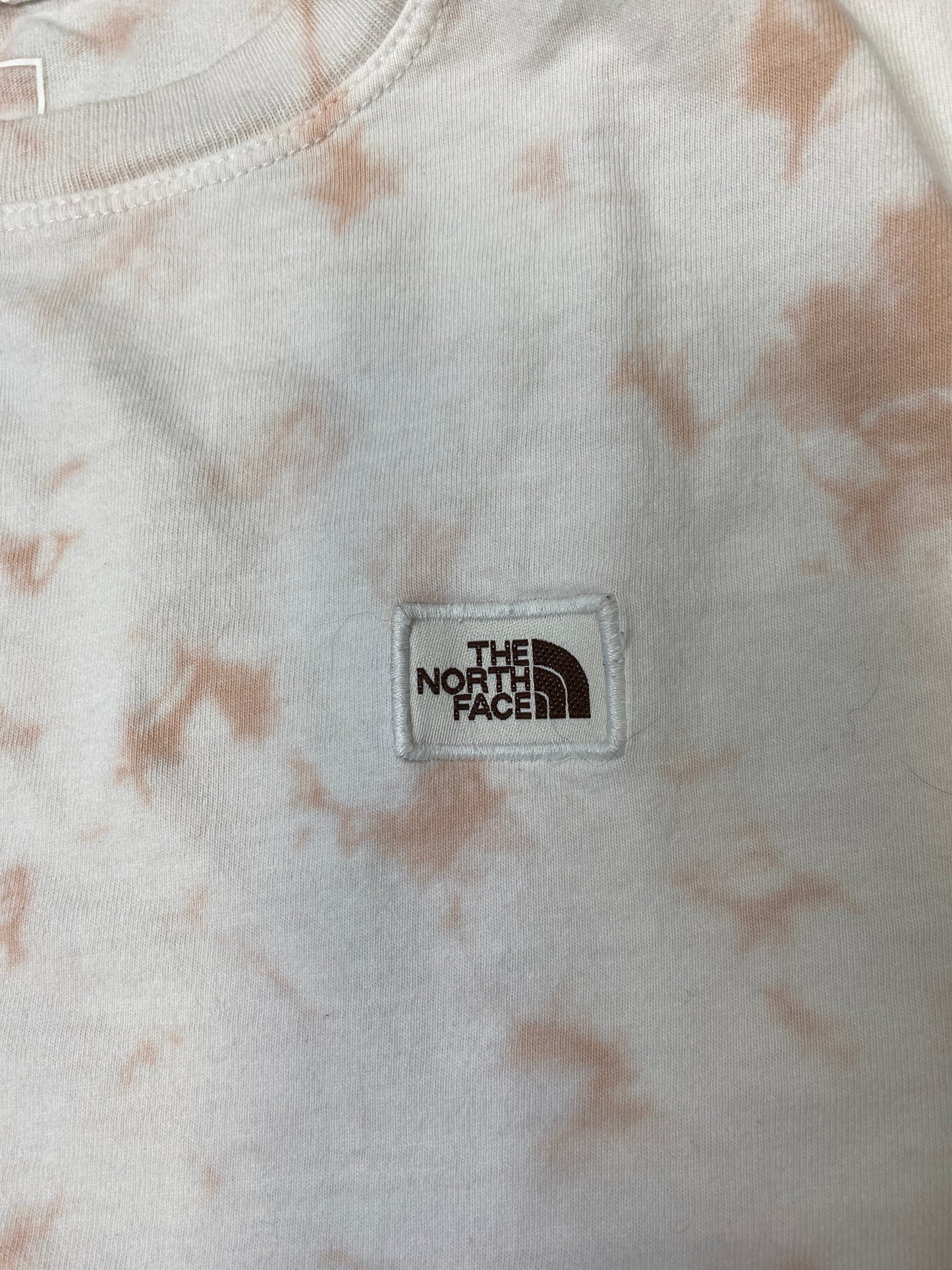 White Orange Top Short Sleeve North Face, Size Xl