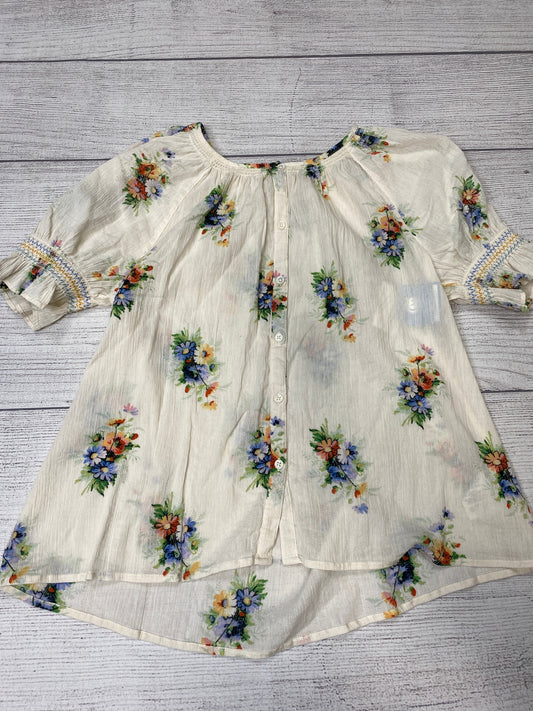 Floral Top Short Sleeve Madewell, Size S