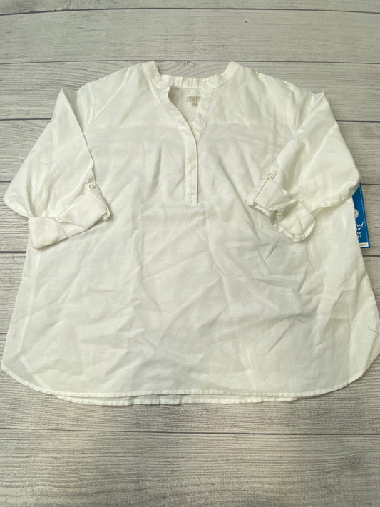 White Top Long Sleeve Talbots, Size 3x