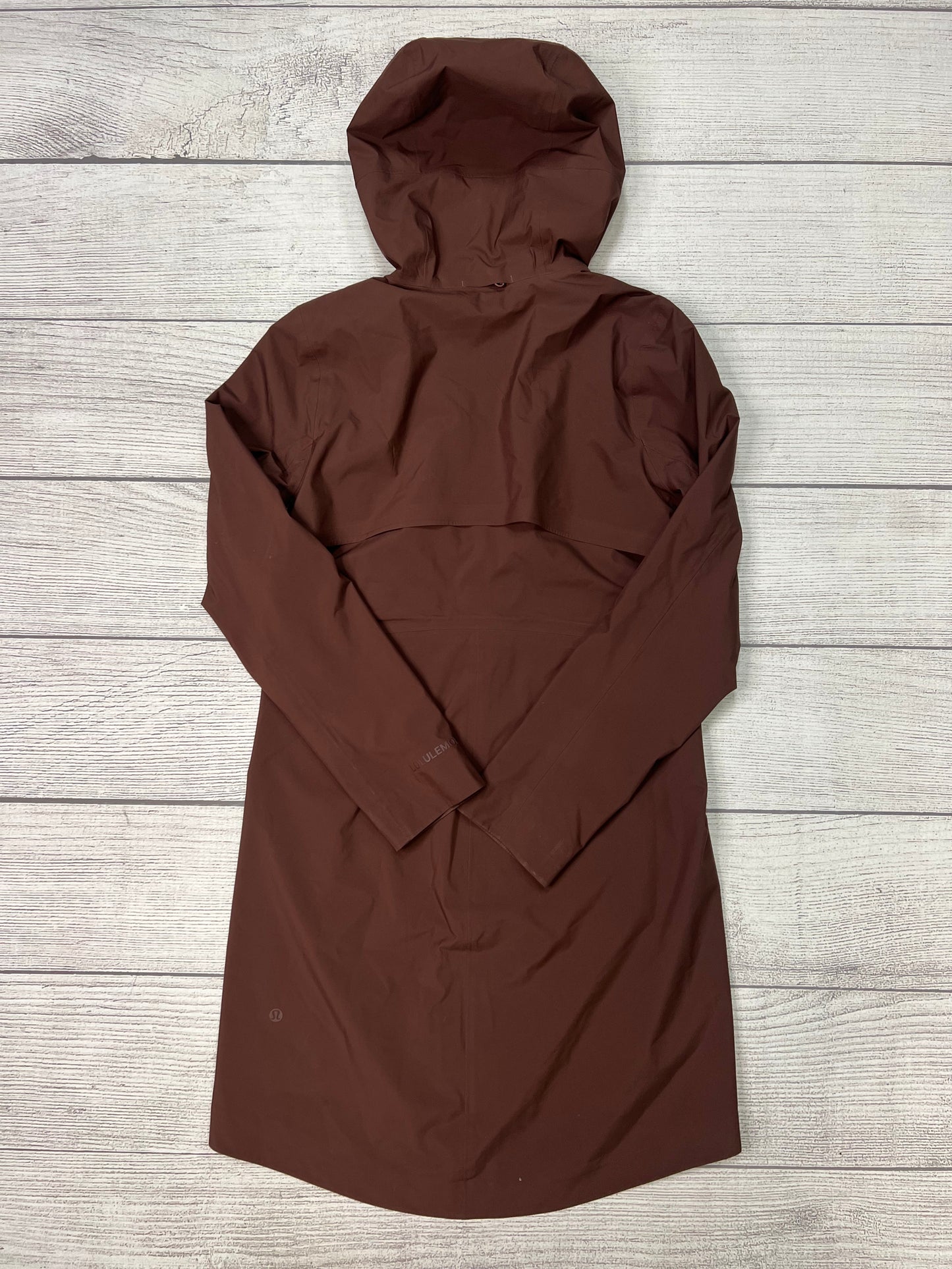 Designer Coat /  Raincoat By Lululemon In Brown, Size: S