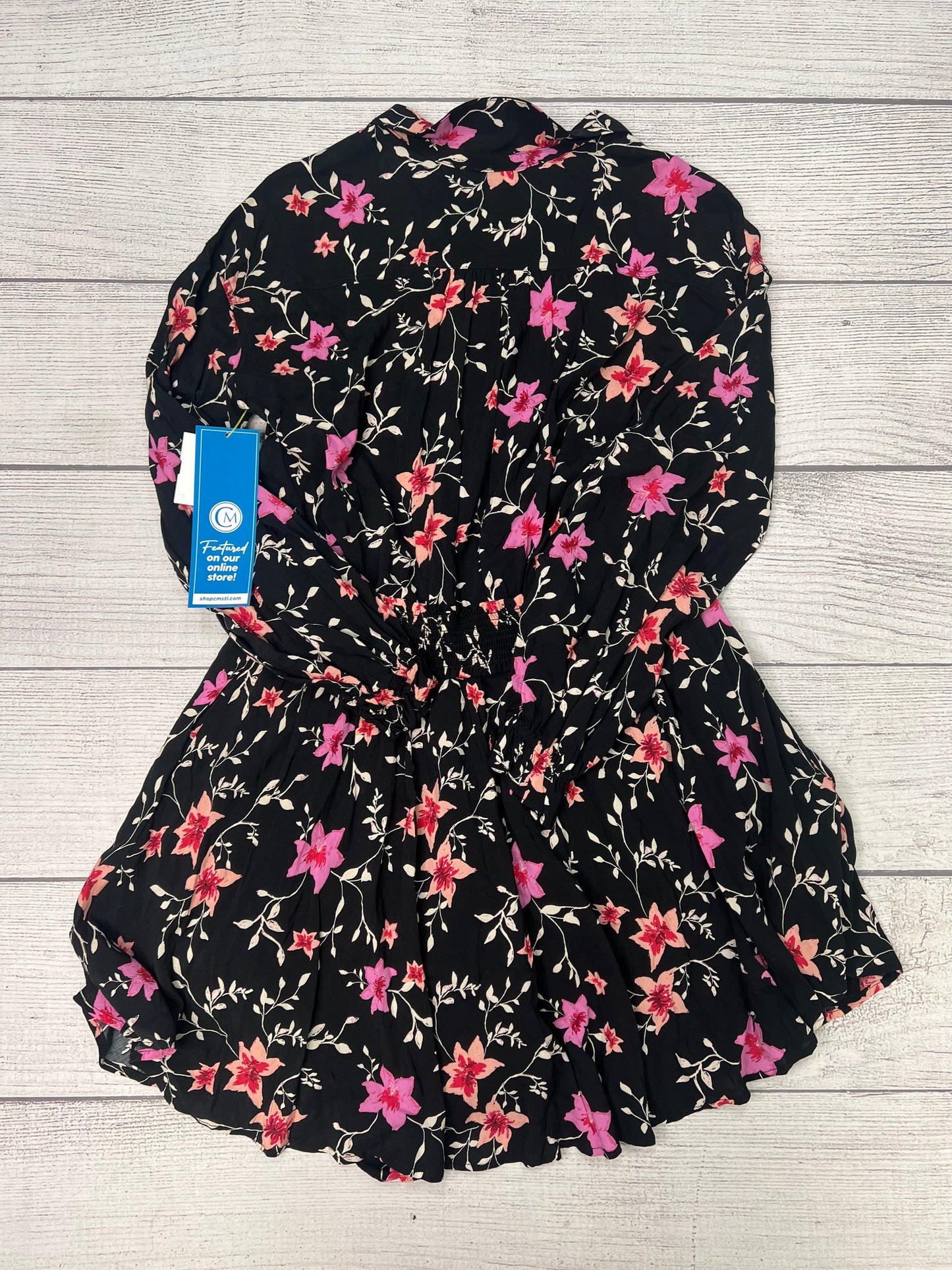 Dress Casual Midi By Free People In Black Floral, Size: Xs