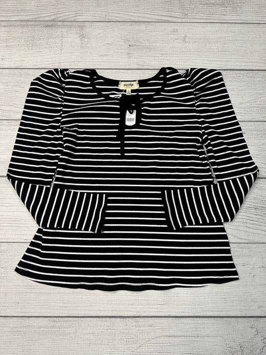 Top Long Sleeve By Anthropologie In Striped, Size: 1x