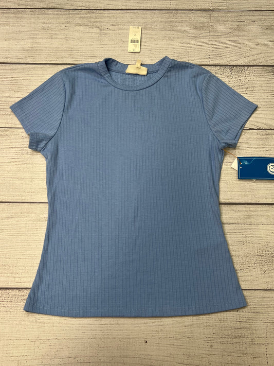 Top Short Sleeve By Anthropologie In Blue, Size: S