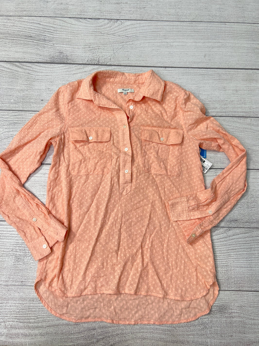 Top Long Sleeve By Madewell In Orange, Size: S