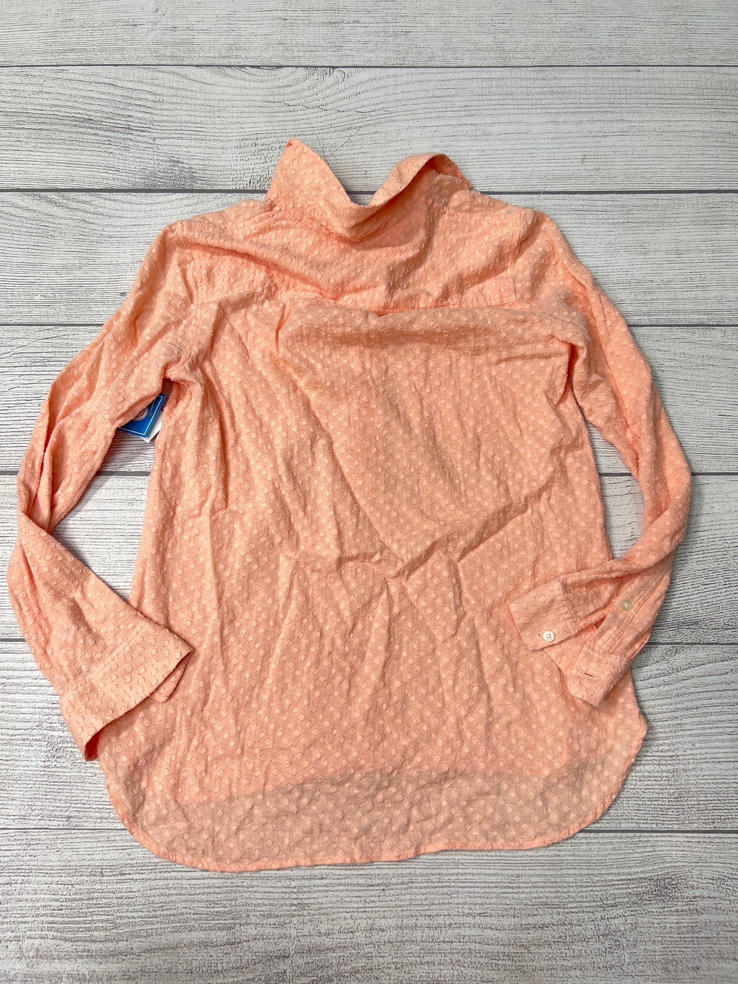 Top Long Sleeve By Madewell In Orange, Size: S