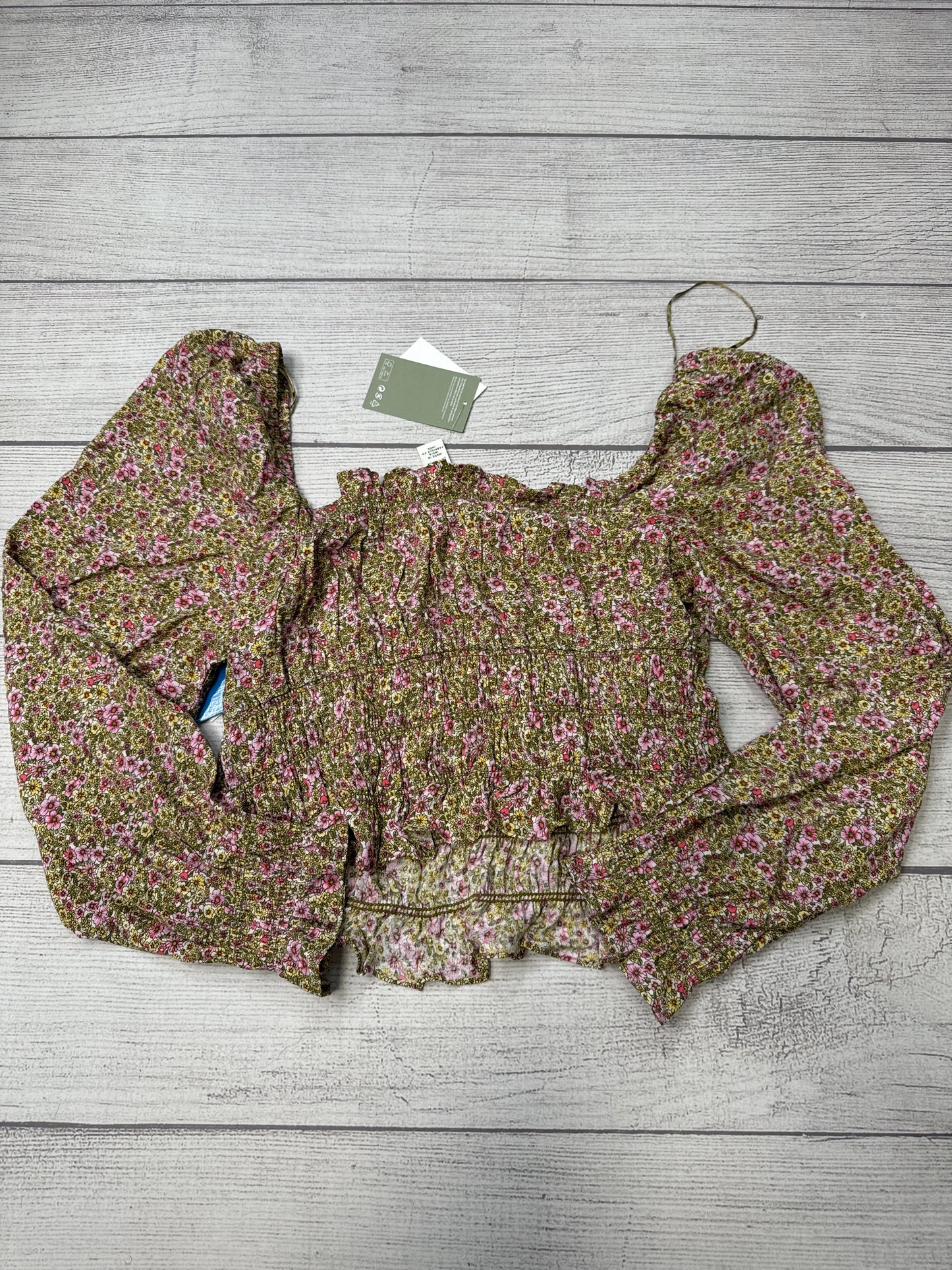 Top Long Sleeve By H&M In Floral, Size: Xl