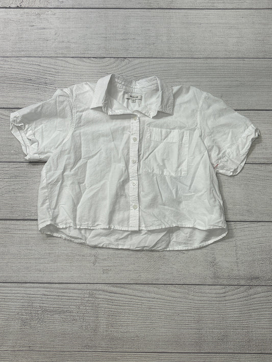 Blouse Short Sleeve By Madewell In White, Size: Xxs