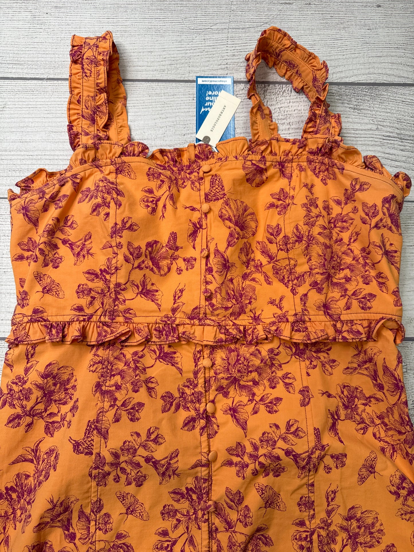 Dress Casual Maxi By Anthropologie In Orange, Size: Xl