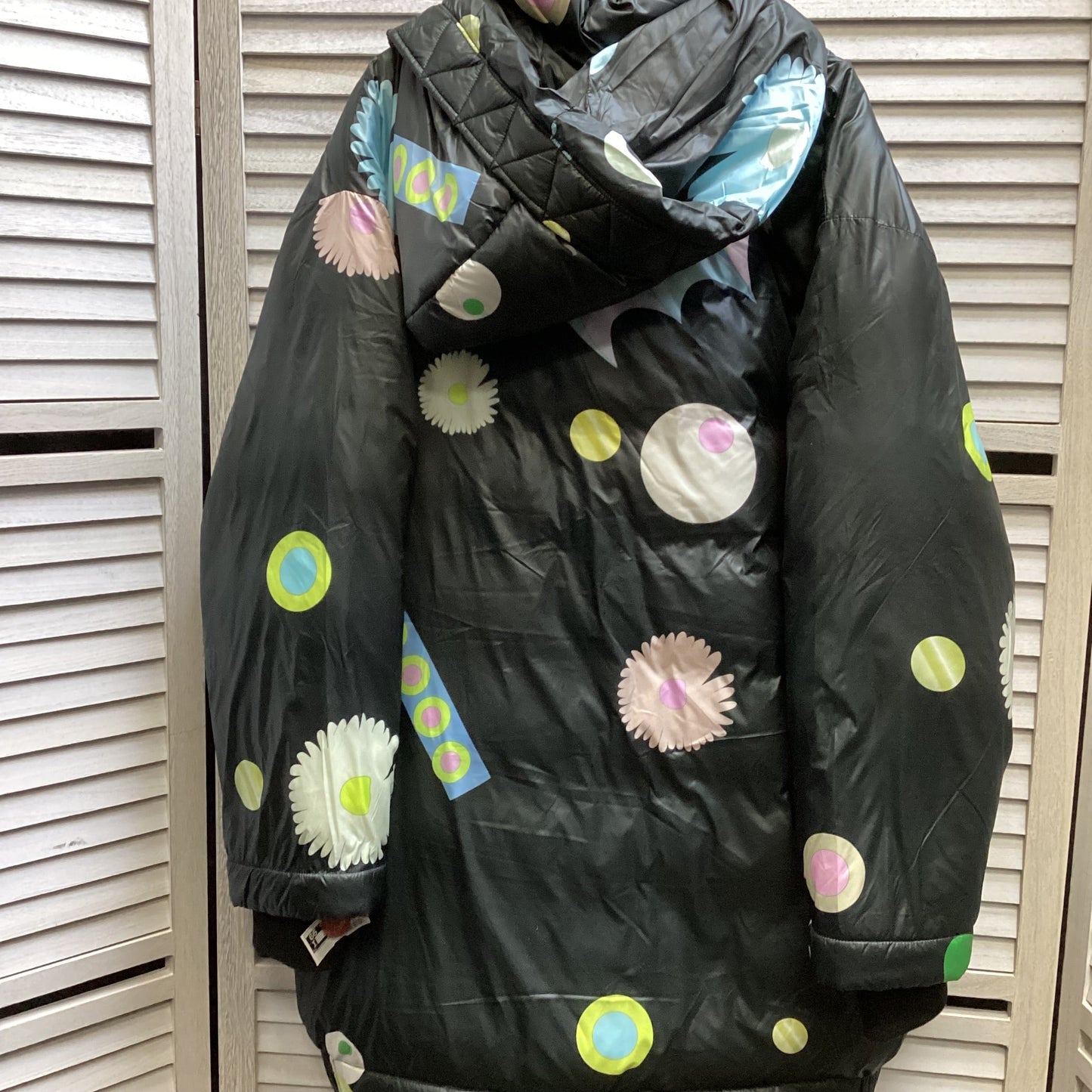 Coat Puffer & Quilted By Cynthia Rowley In Floral Print, Size: L