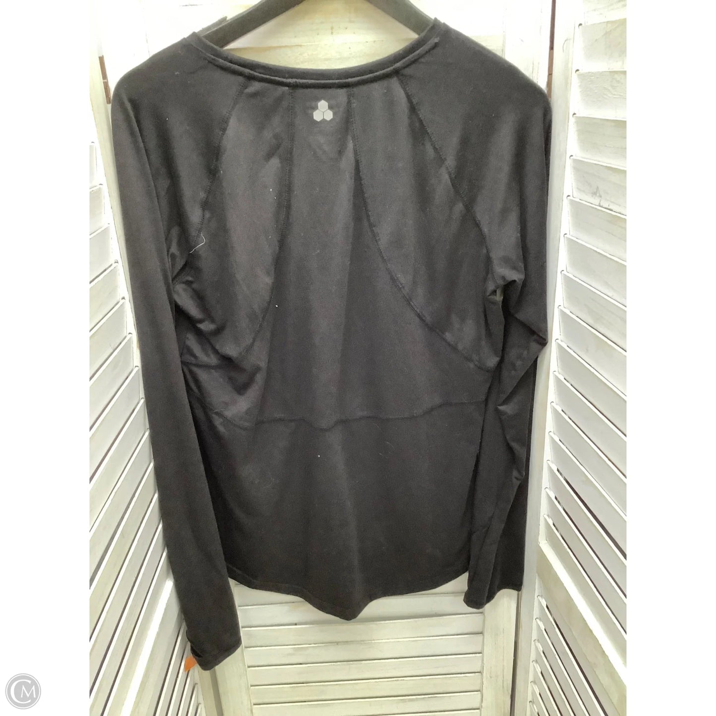 Athletic Top Long Sleeve Crewneck By Tek Gear In Black, Size: L