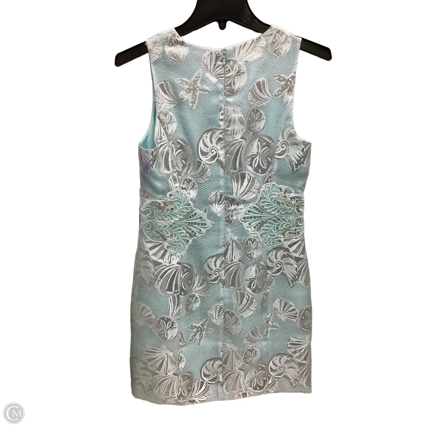 Dress Designer By Lilly Pulitzer In Blue & Silver, Size: 2
