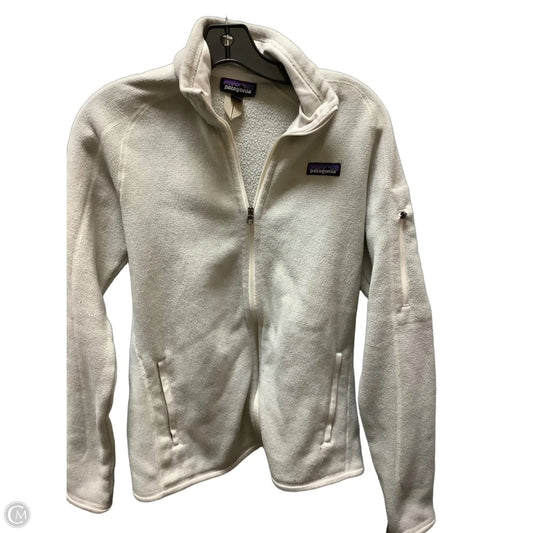 Jacket Fleece By Patagonia In Cream, Size: M
