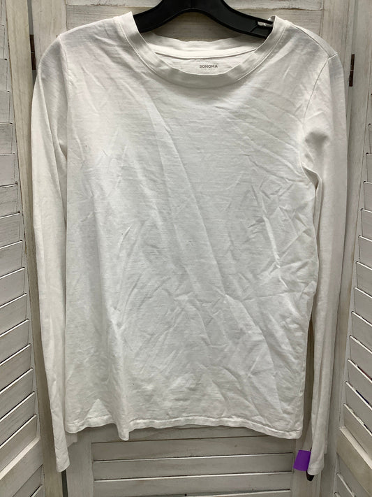White Top Long Sleeve Basic Sonoma, Size S