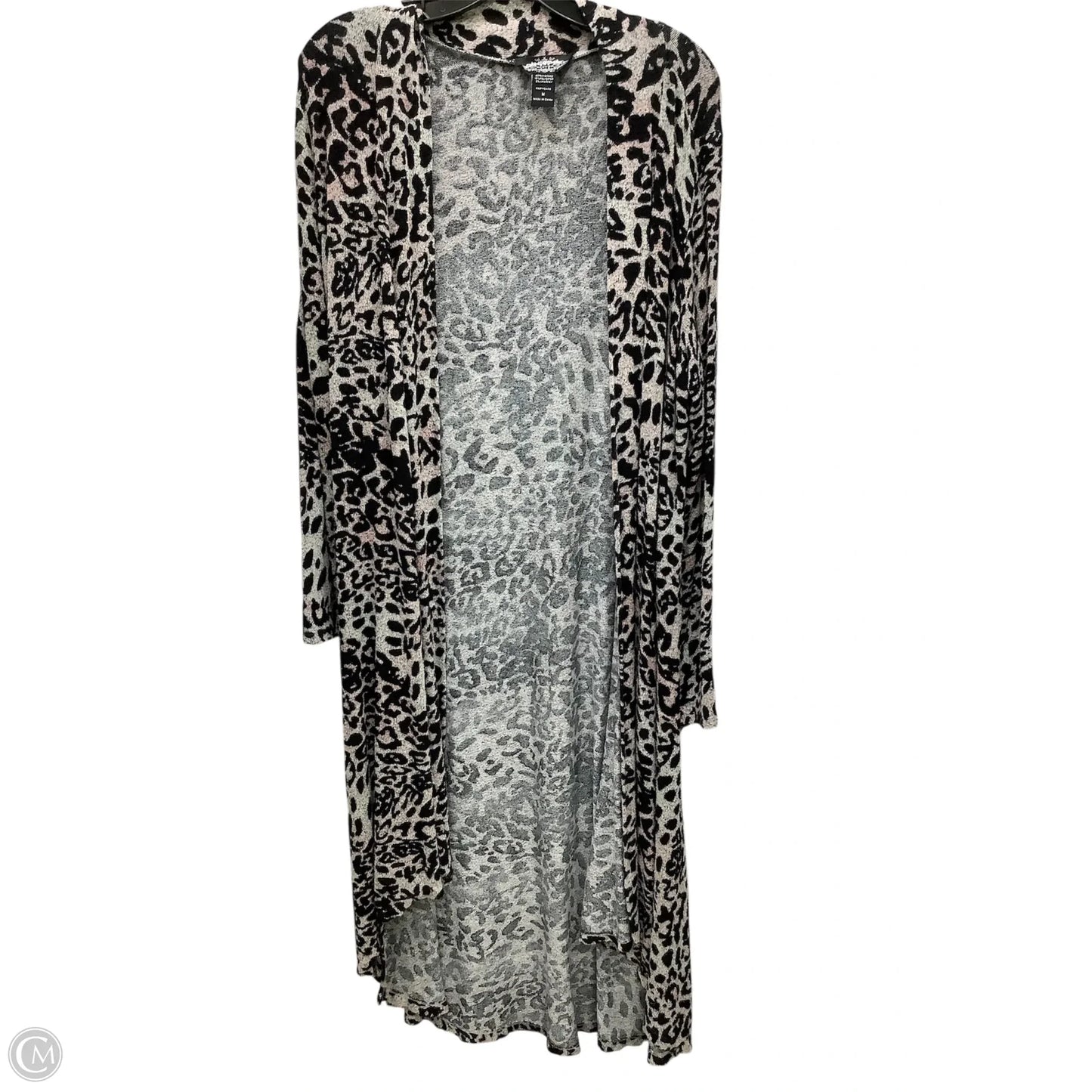 Cardigan By Clothes Mentor In Leopard Print, Size: M
