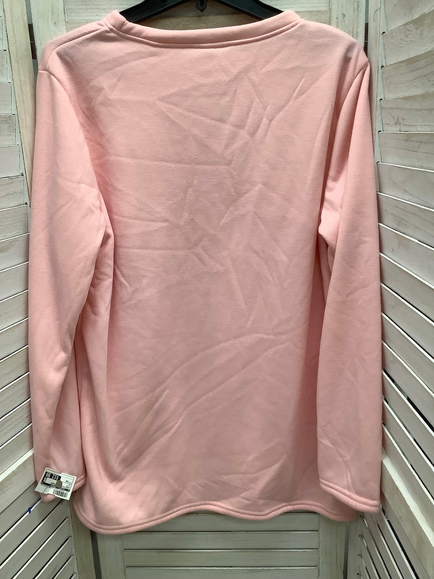 Sweatshirt Crewneck By Clothes Mentor In Pink, Size: 2x