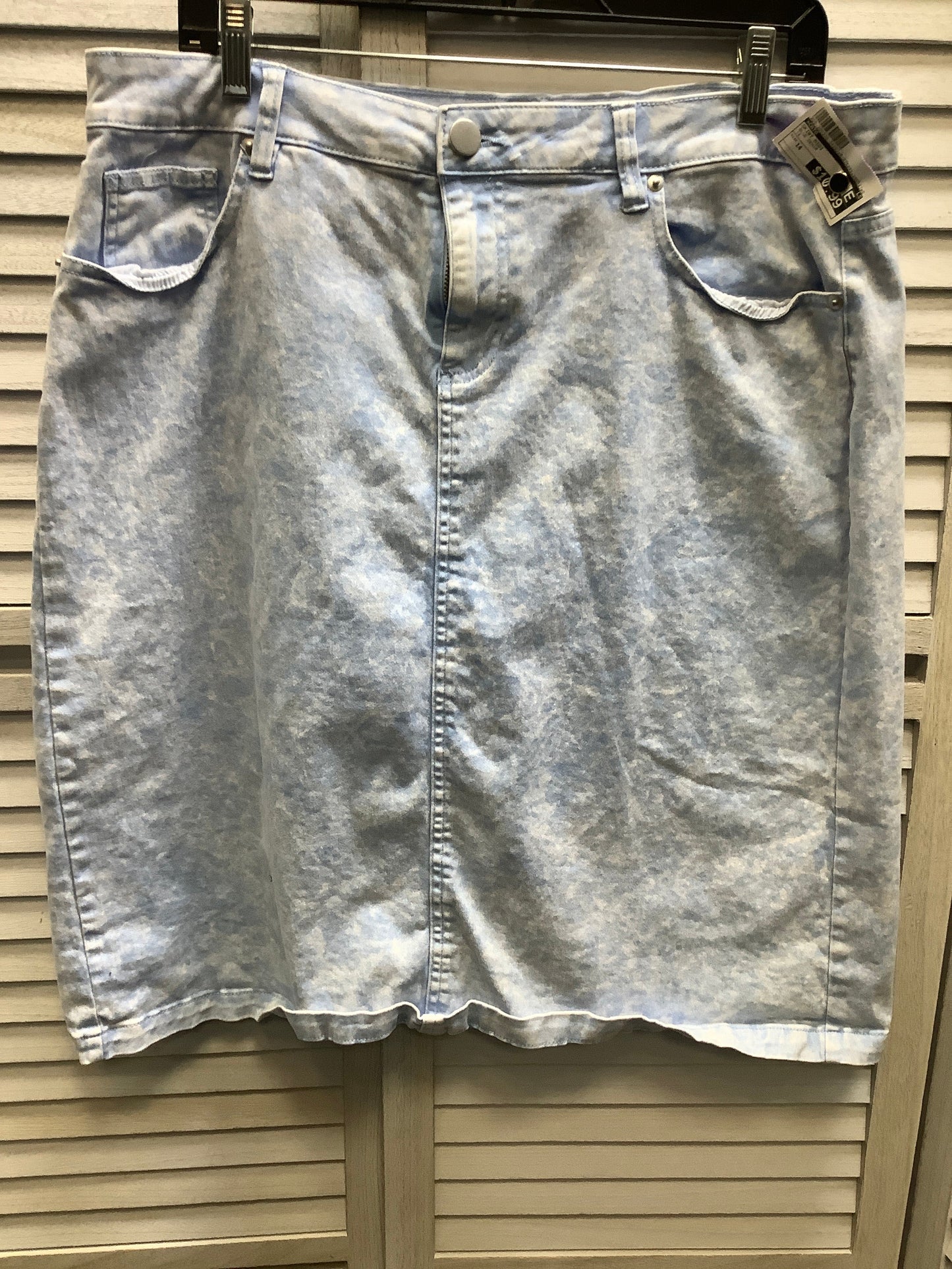 Blue Denim Skirt Midi Cato, Size 14