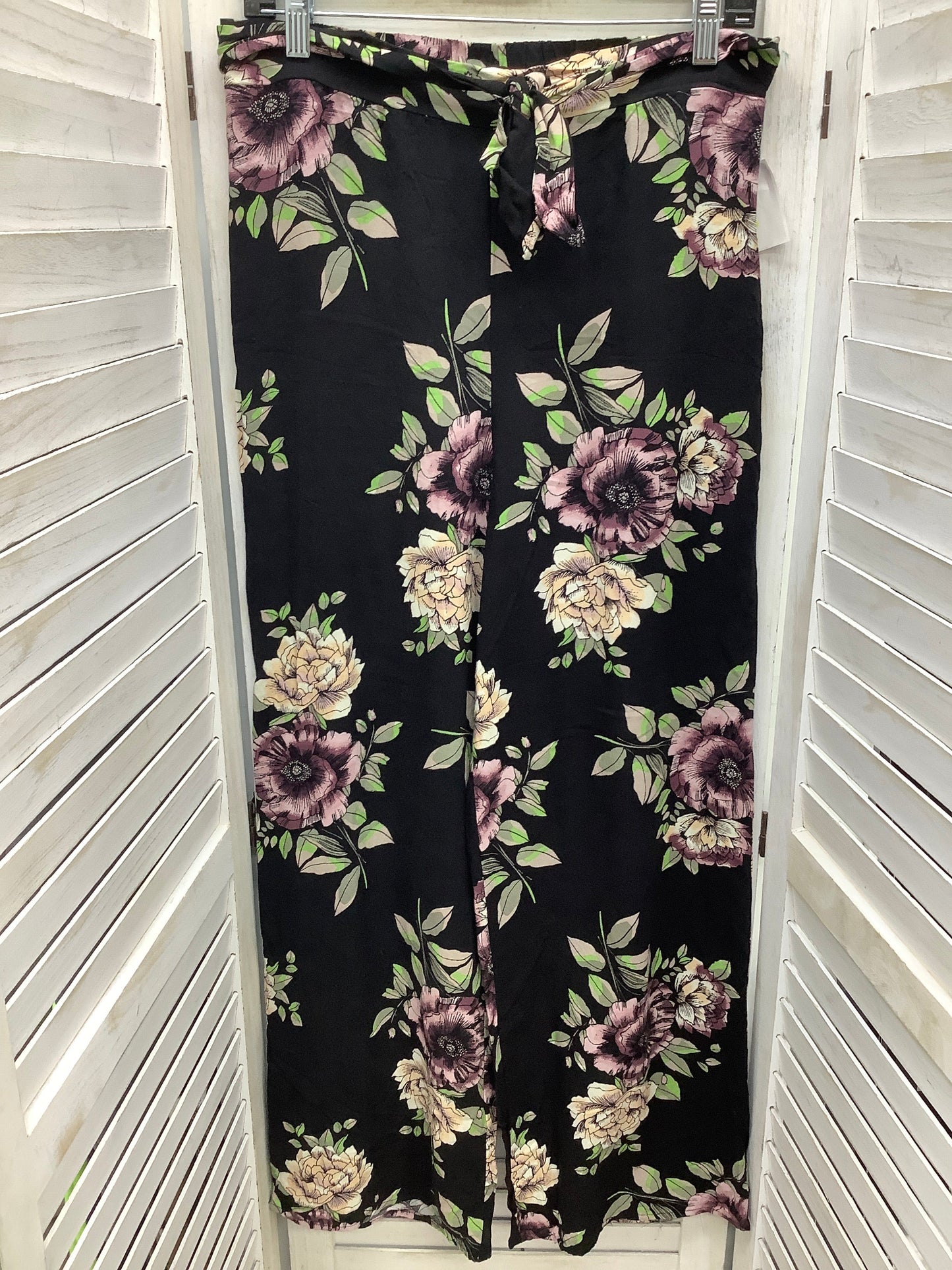 Pants Lounge By Charlotte Russe In Floral Print, Size: L