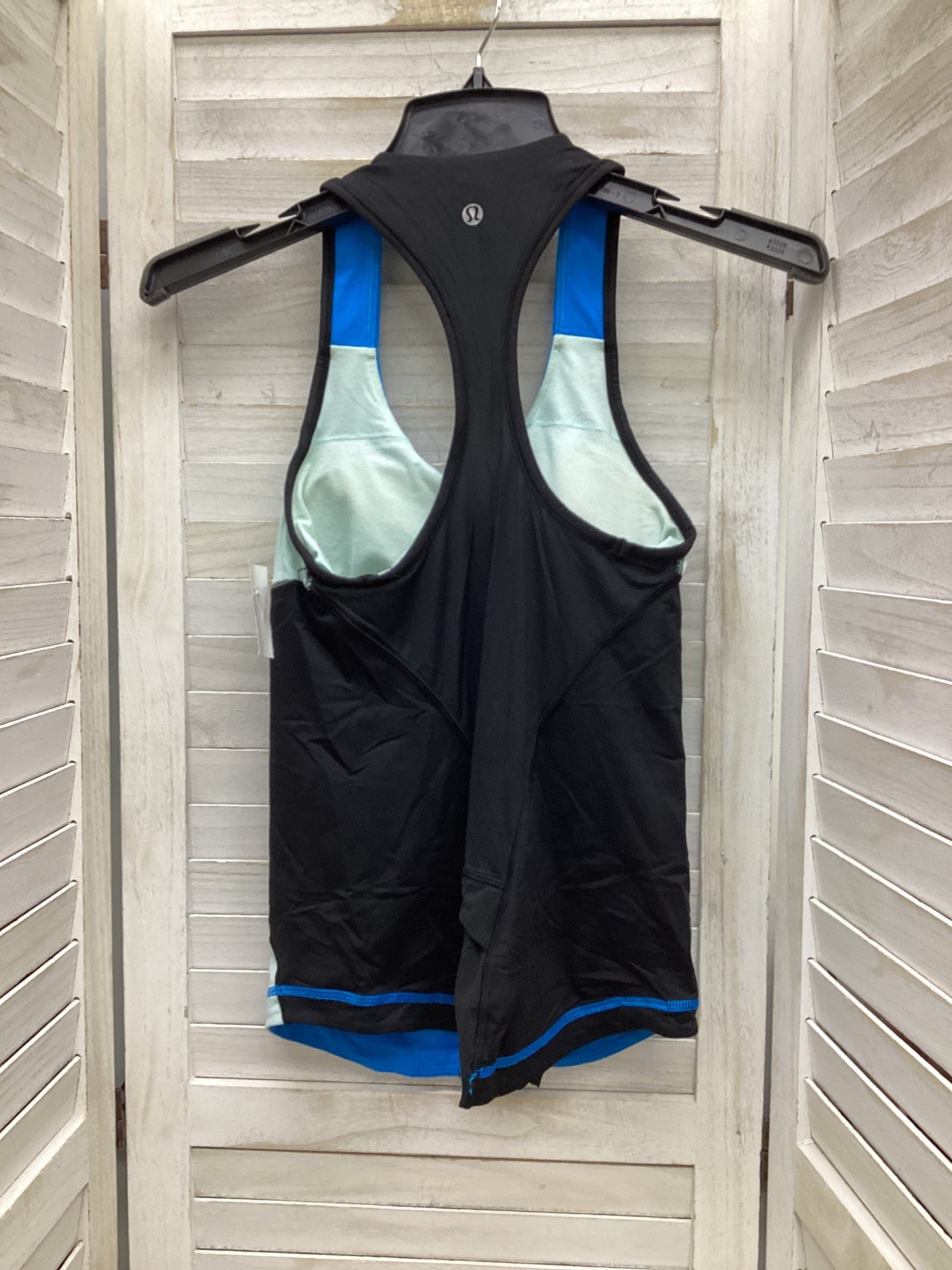 Athletic Tank Top By Lululemon In Black & Blue, Size: 6