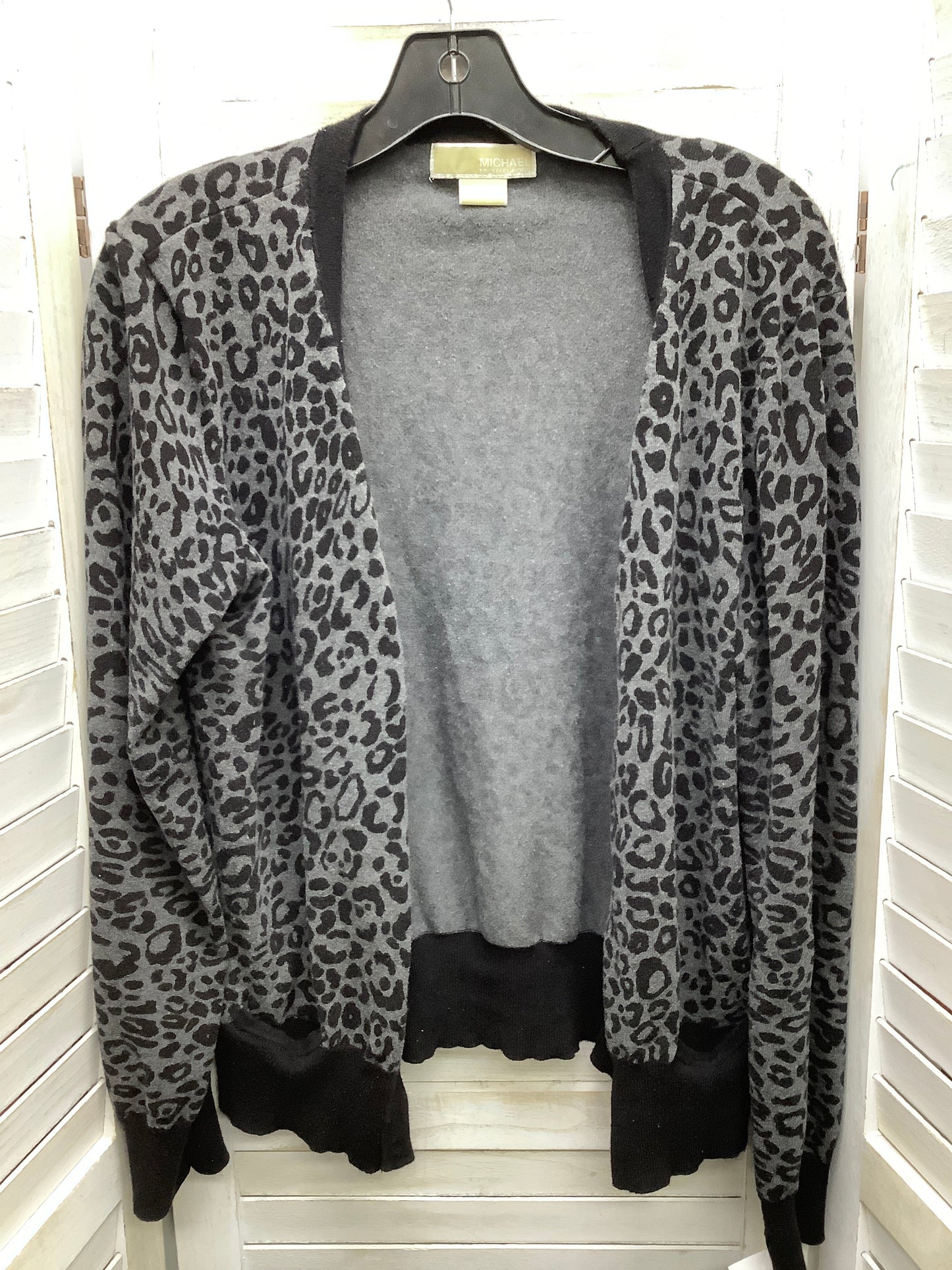 Cardigan By Michael By Michael Kors In Leopard Print, Size: Xl