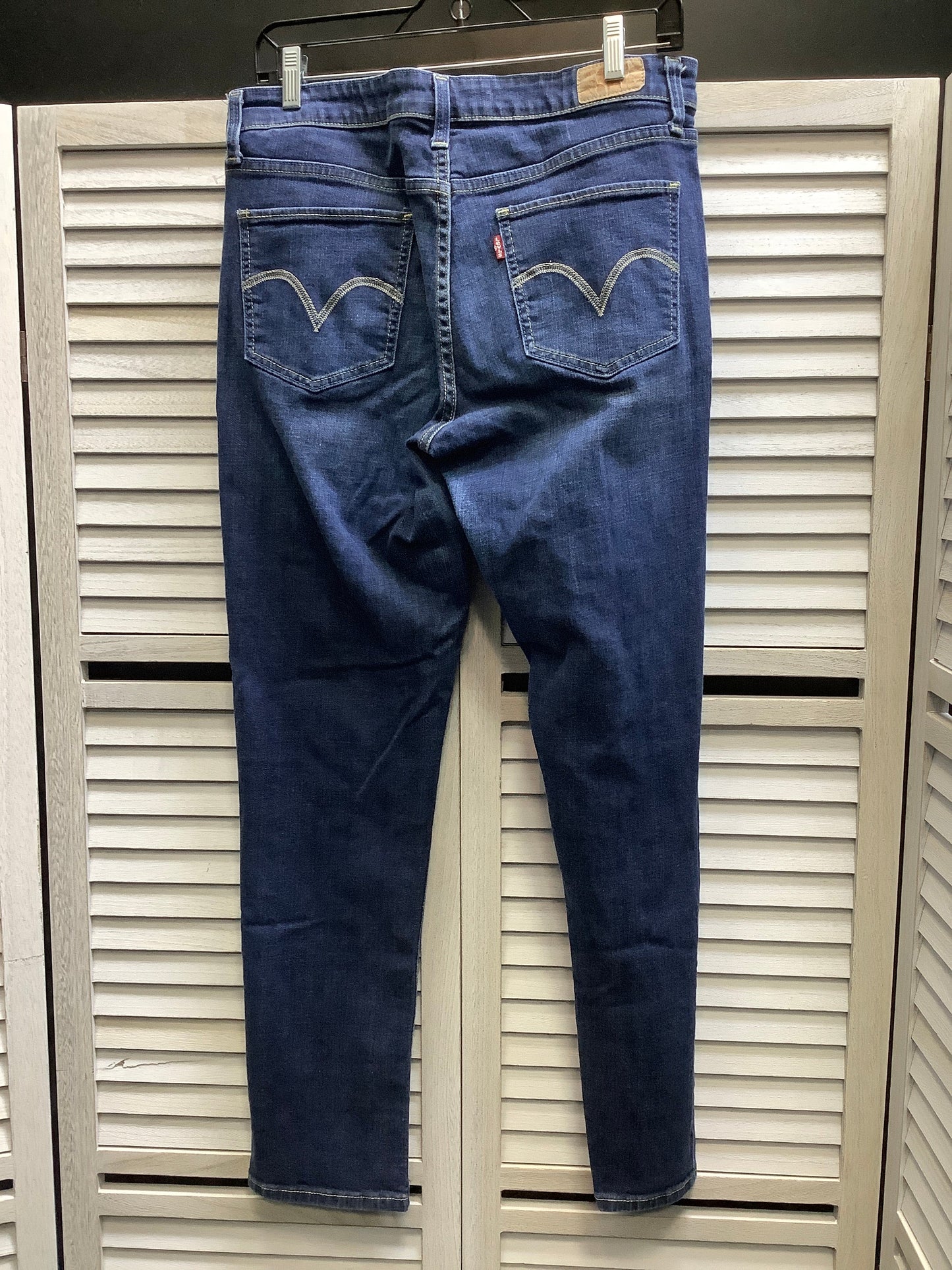 Jeans Skinny By Levis In Blue Denim, Size: 12