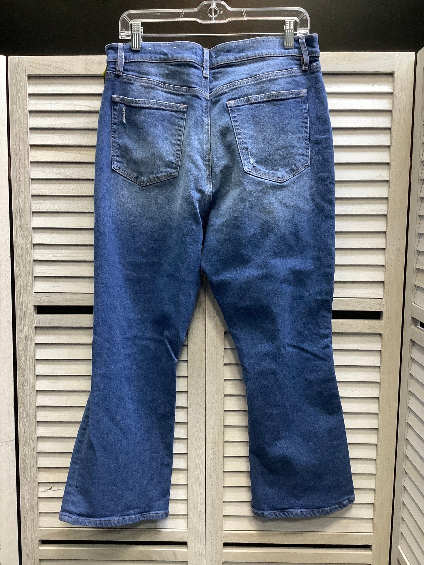 Jeans Cropped By Loft In Blue Denim, Size: 14