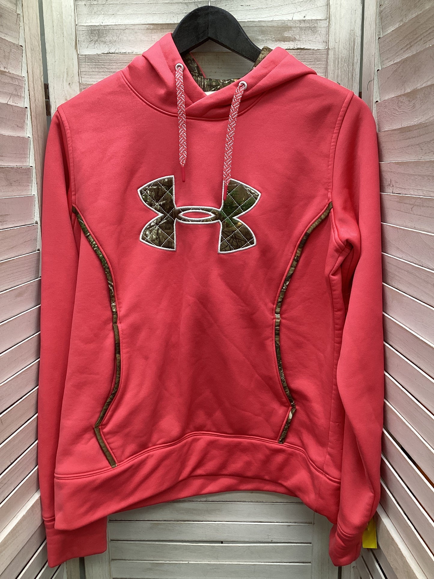 Sweatshirt Hoodie By Under Armour In Pink, Size: M