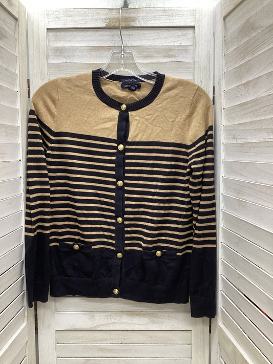 Cardigan By Lands End In Striped Pattern, Size: S