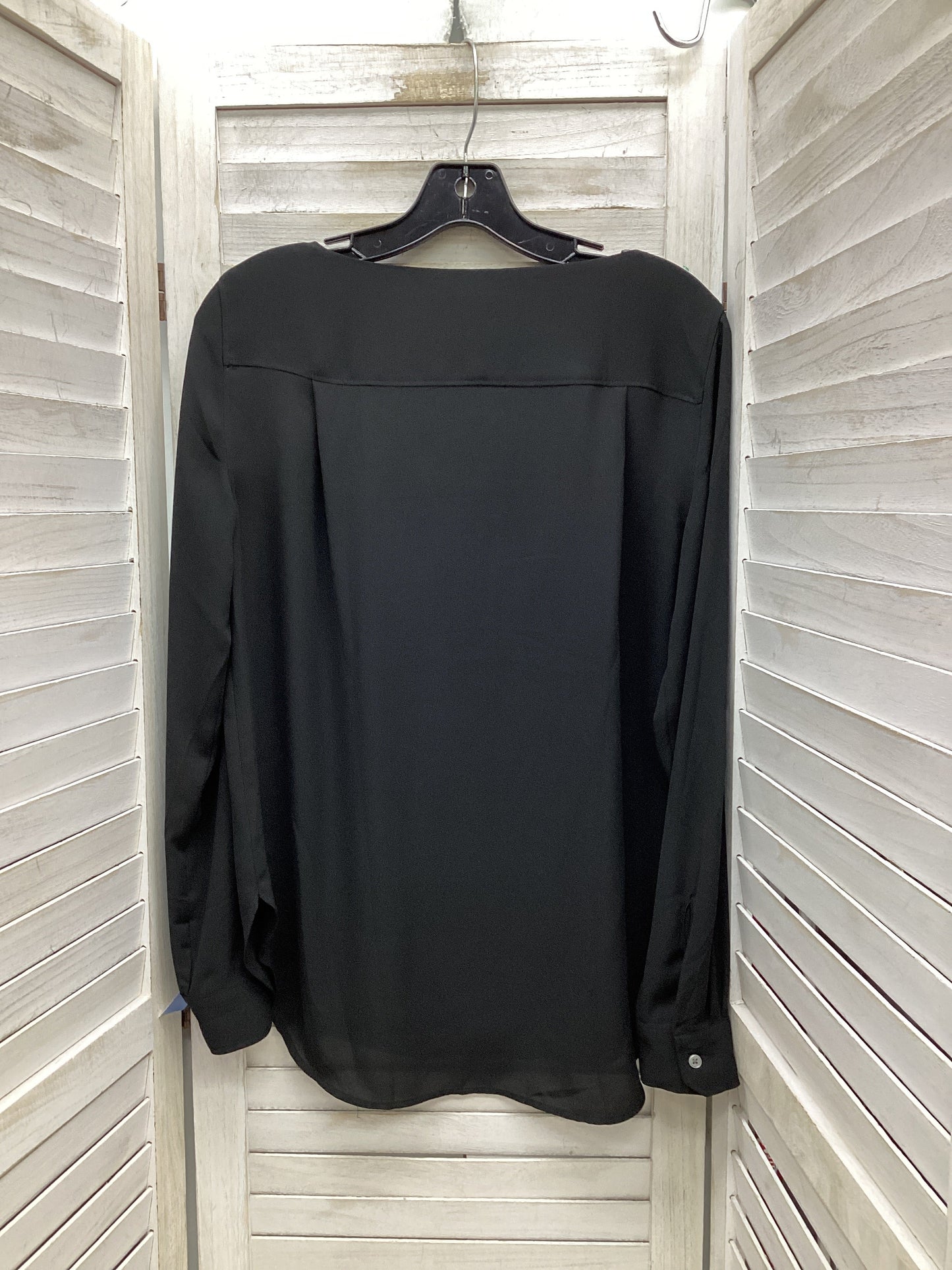 Blouse Long Sleeve By Loft In Black, Size: S