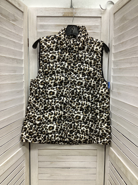 Vest Puffer & Quilted By Loft In Leopard Print, Size: S