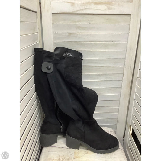 Boots Knee Heels By Forever 21 In Black, Size: 7